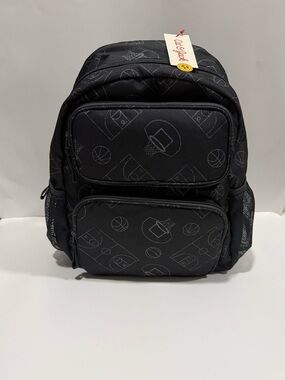 Kids Black Basketball Print School Backpack – New With Tags